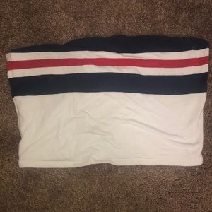 Garage red white and blue tube top